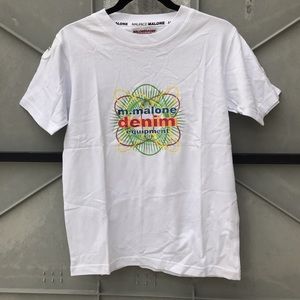 Maurice Malone white rainbow graphic tee nwot